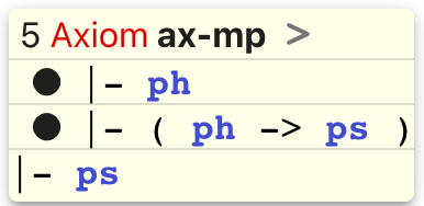 Axiom ax-5 (modus ponens) in the explorer tab